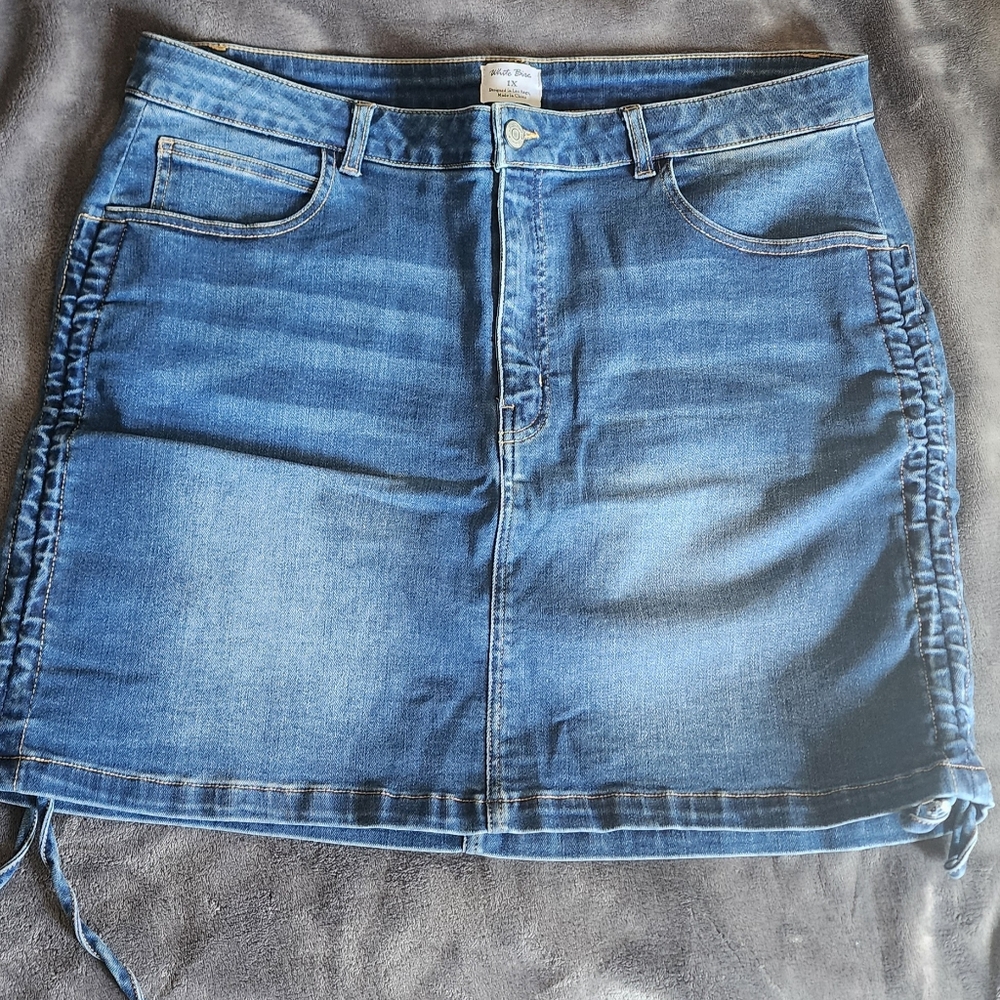 White Birch Denim Blue Skort